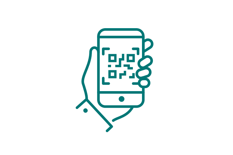 Mediante Código QR